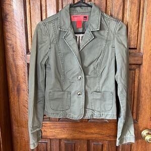 Mossissue Khaki Green 100% cotton Blazer Women's Small